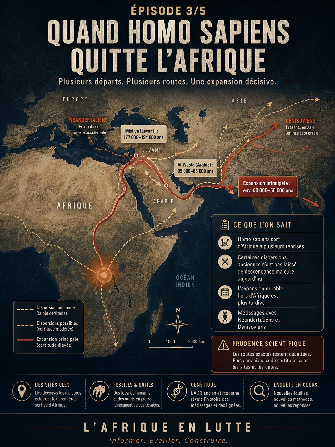 Quand Homo sapiens quitte l'Afrique